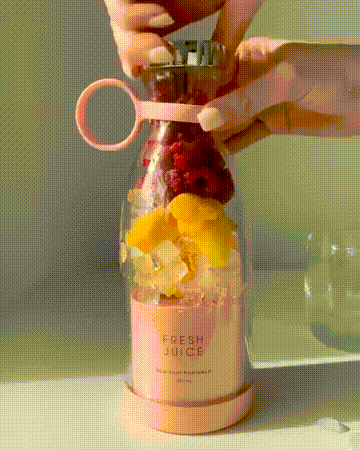 Traveller Portable Blender 2.0 – USB Rechargeable Personal Smoothie & Protein Shake Maker | Mini Juicer for Gym, Travel, Office & Home Use (400ml, BPA-Free) - Kalesh Monk