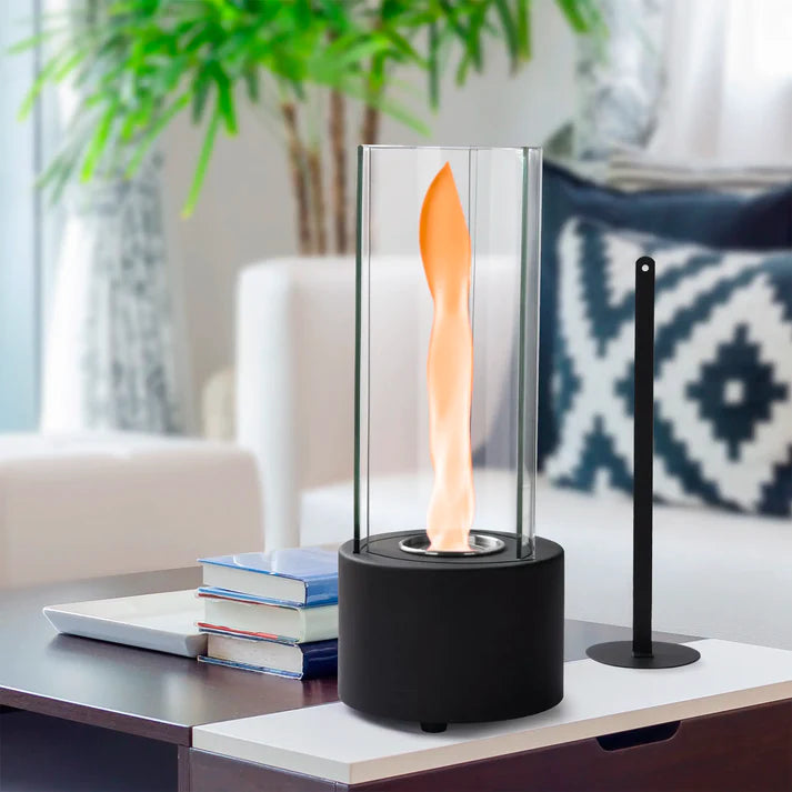 Spiral Tabletop Fireplace Lamp