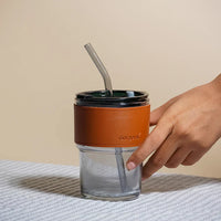 Leather glass tumbler - Kalesh Monk