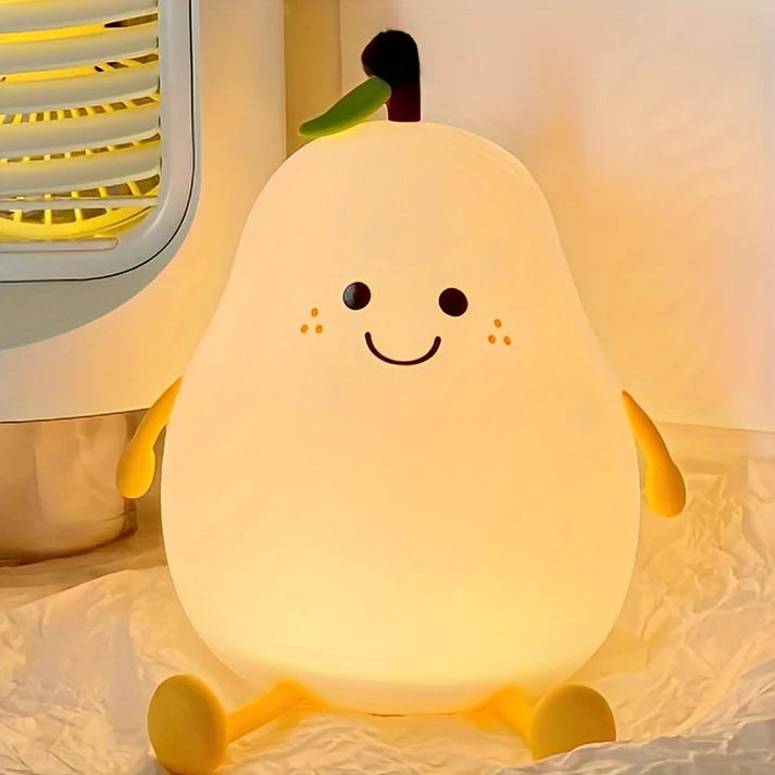 Cute Silicone Pear LED Night Lamp - Kalesh Monk