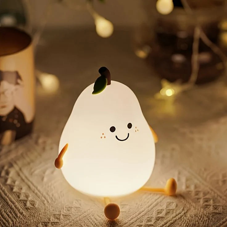 Cute Silicone Pear LED Night Lamp - Kalesh Monk