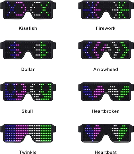 LED Glasses Light Up Dynamic Party Favor Glasses Festival Christmas USB Rechargeable LED Rave Glowing Flashing Glasses Sale price - Kalesh Monk