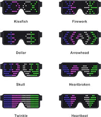 LED Glasses Light Up Dynamic Party Favor Glasses Festival Christmas USB Rechargeable LED Rave Glowing Flashing Glasses Sale price - Kalesh Monk