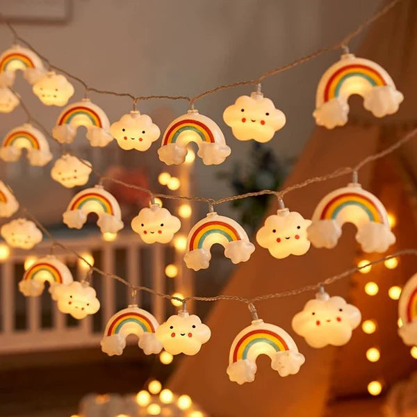 Rainbow & Cloud Festive String Lights - Kalesh Monk