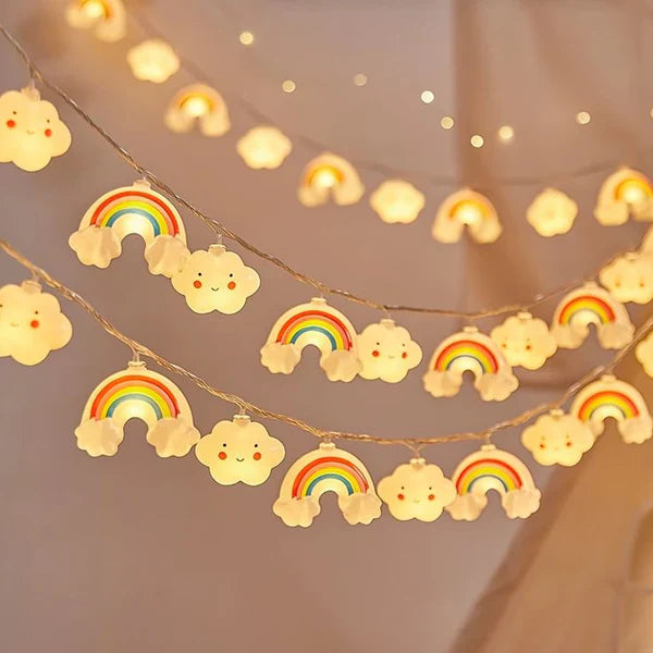 Rainbow & Cloud Festive String Lights - Kalesh Monk