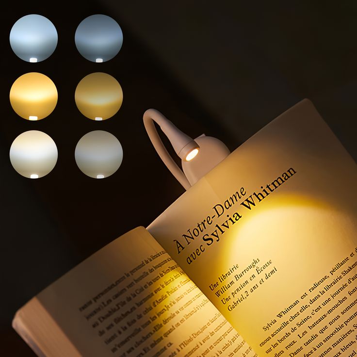 Reading Light Book Lamp for Bed, Book Reading Lover Gifts for Women Men, Clip on LED Book Light Rechargeable USB Portable 3 Color Temperatures Stepless Dimming Light .