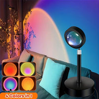 Sunset Lamp Projection Lamp Night Light, 360 Degree Rotation Romantic 16 Colors Changing Night Light With Remote For Adults, Photography, Vlog, Selfie, Party, reels etc. - Kalesh Monk