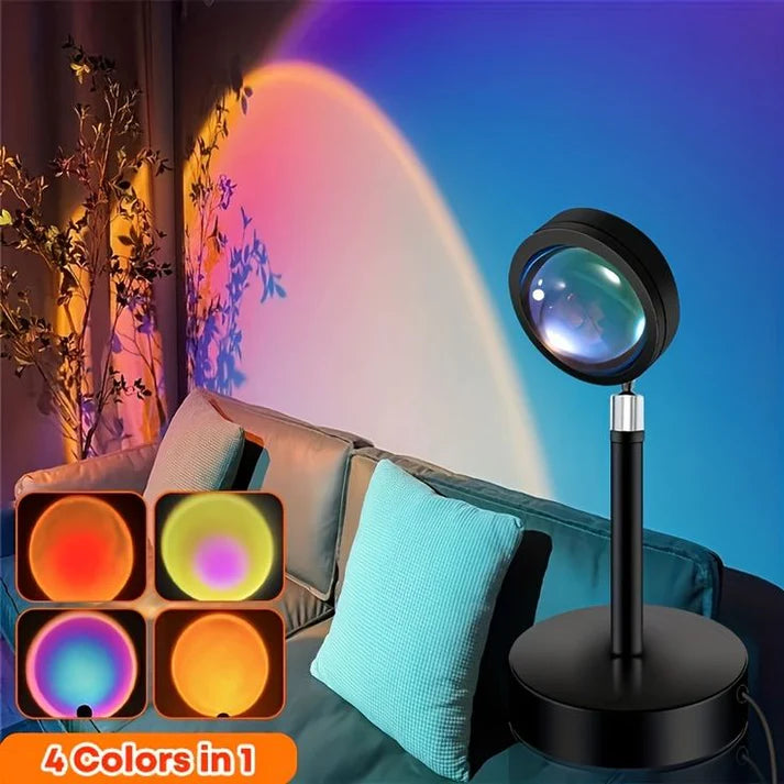 Sunset Lamp Projection Night Light lamp Light With Remote For Adults, Photography, Vlog, Selfie, Party, reels etc.