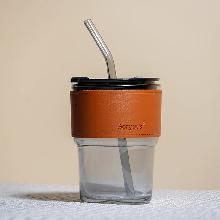 Leather glass tumbler - Kalesh Monk