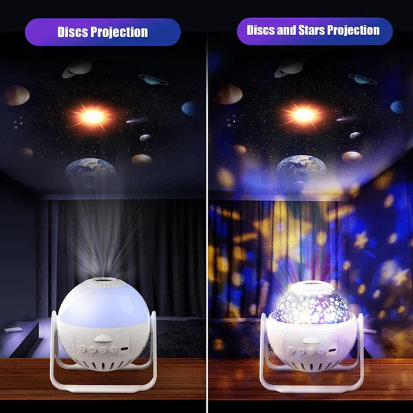 6 in 1 Galaxy Projector for Bedroom, Planetarium 360° Rotating Star Projector for Kids Room