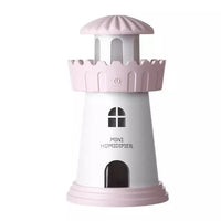 Lighthouse Humidifier – USB Aroma Diffuser with LED Beacon Light | Cool Mist Air Purifier for Bedroom, Home & Office Decor
