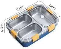3 Compartment Stainless Steel Leakproof Lunchbox - Kalesh Monk
