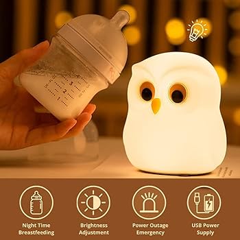 Cute Owl Kids Night Light Lamp