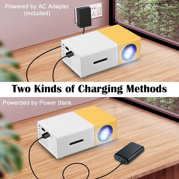 Mini Projector, Portable Projector, LED Projector with Remote Control, 1920 x1080P Video Projector with USB/HDMI/AV Interface Support - Kalesh Monk