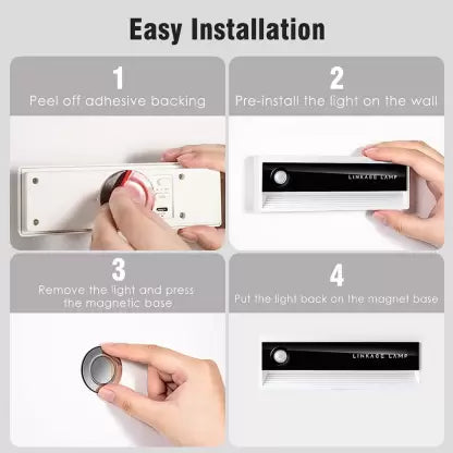 3Pcs Linkage Sensor Night Light, LED Motion Sensor Lights Night Lamp (5 cm, White) - Kalesh Monk