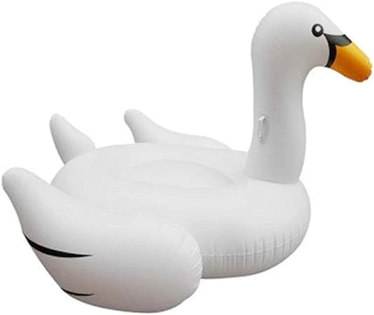 Swan pool inflatables boat,Water inflatable little swan floating row pvc blowing white swan floating bed for pool in hot summers. - Kalesh Monk