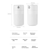 Cool Leaf Humidifier – 420ml Aroma Diffuser with LED Light | USB Portable Essential Oil Diffuser & Cool Mist Purifier for Bedroom & Home