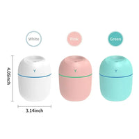 Egg-Shaped Humidifier – Cool Mist Air Diffuser with LED Light | USB Portable Mini Aroma Humidifier for Bedroom, Desk & Home Decor