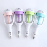 Car Humidifier – USB Mini Cool Mist Diffuser with LED Light | Portable Aroma Air Purifier for Car, Office & Travel