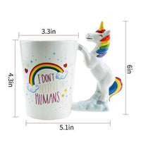 Unicorn Mug 3D Creative Art Coffee Mug Ceramic Milk Cups Travel Mug with Unicorn Handle