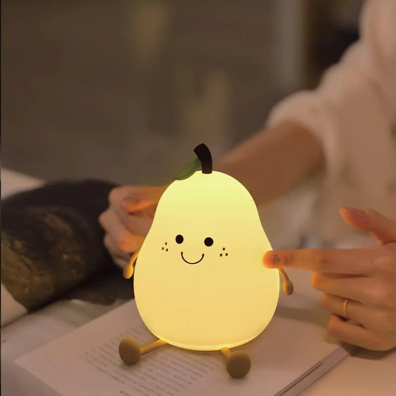 Cute Silicone Pear LED Night Lamp - Kalesh Monk