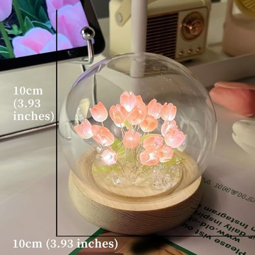 LumenBloom – Soft Glow Tulip Lamp | Decorative Night Light | USB Powered LED Tulip Flower Table Lamp