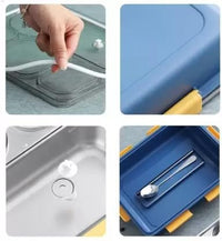 3 Compartment Stainless Steel Leakproof Lunchbox - Kalesh Monk