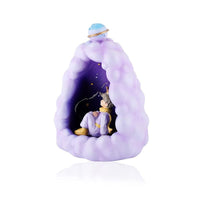 Stellar LED Night Lamp Resin Night Light Boy Statue for Kids Battery Powered Night Light Cute Bedside Lamp Resin Night Light Rechargeable Table Lamp for Kids Bedroom, Home decor, Office, Showcase (Purple) - Kalesh Monk