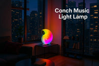 Conch Music Light Lamp, Desktop Smart Speaker Atmosphere Light, Alarm Clock Wake Up Light, Symphony Dynamic Smart Night Light Table Lamp, APP Control Light Adjustment with 2000mAh Battery - Kalesh Monk