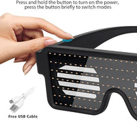 LED Glasses Light Up Dynamic Party Favor Glasses Festival Christmas USB Rechargeable LED Rave Glowing Flashing Glasses Sale price - Kalesh Monk
