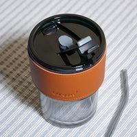 Leather glass tumbler - Kalesh Monk