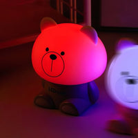 Silicone Teddy Bear Rechargeable LED Night Lamp