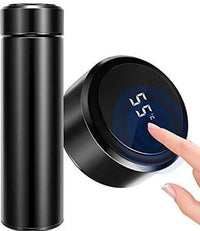 Smart LED temprature Display indicator stainless steel hot 500 ml Bottle (Pack of 1, Black, Steel) - Kalesh Monk