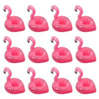 Inflatable Floating Flamingo Drink Holder Pack of 12(Pink Flamingo)