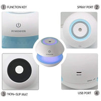 Diamond Humidifier – USB Cool Mist Aroma Diffuser with LED Light | Elegant Crystal-Style Air Purifier for Bedroom, Office & Gifting