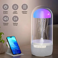 Jellyfish Bluetooth Speaker – LED Water Lamp with Built-In Sound System | 360° Color Show Audio Device for Parties, Bedroom & Mood Lighting