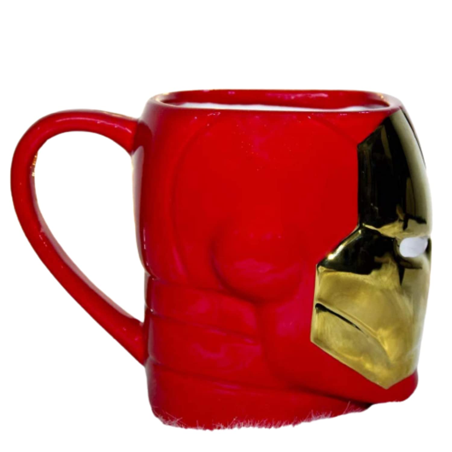 Coffee Tea Mug, Birthday Gift for Girls and Boys, Ceramic Coffee Mug, Iron Man Coffee Mug (Red & Silver, 500 ml)