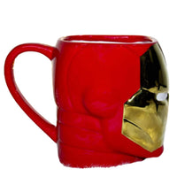 Coffee Tea Mug, Birthday Gift for Girls and Boys, Ceramic Coffee Mug, Iron Man Coffee Mug (Red & Silver, 500 ml)