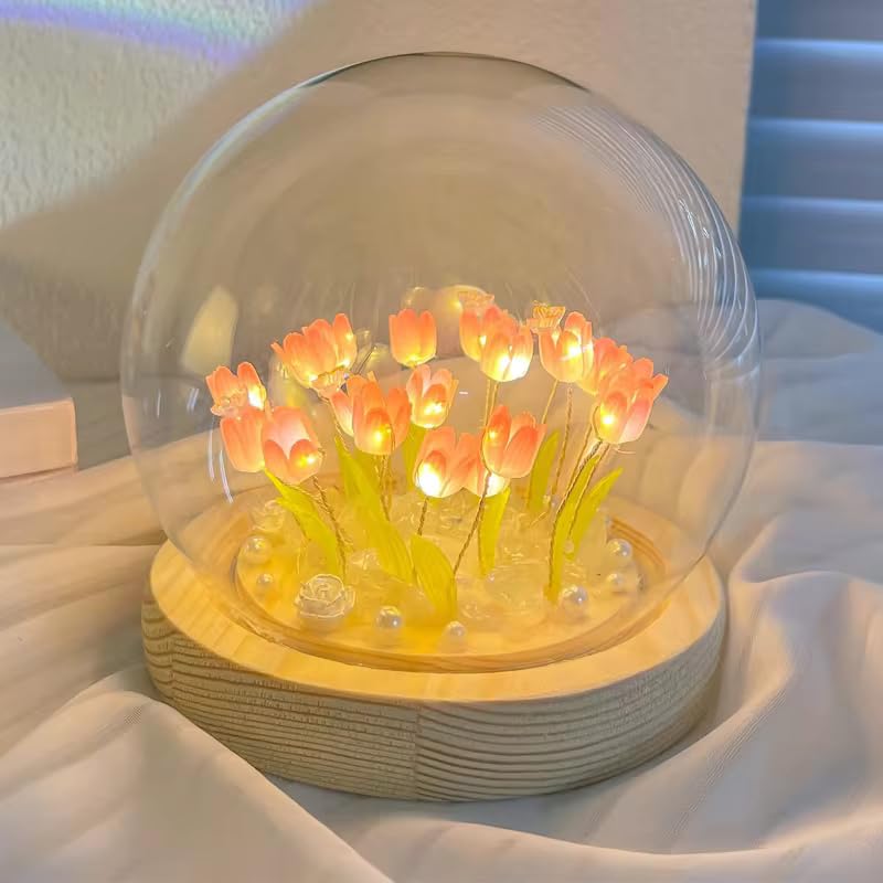 LumenBloom – Soft Glow Tulip Lamp | Decorative Night Light | USB Powered LED Tulip Flower Table Lamp