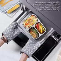 3 Compartment Stainless Steel Leakproof Lunchbox - Kalesh Monk