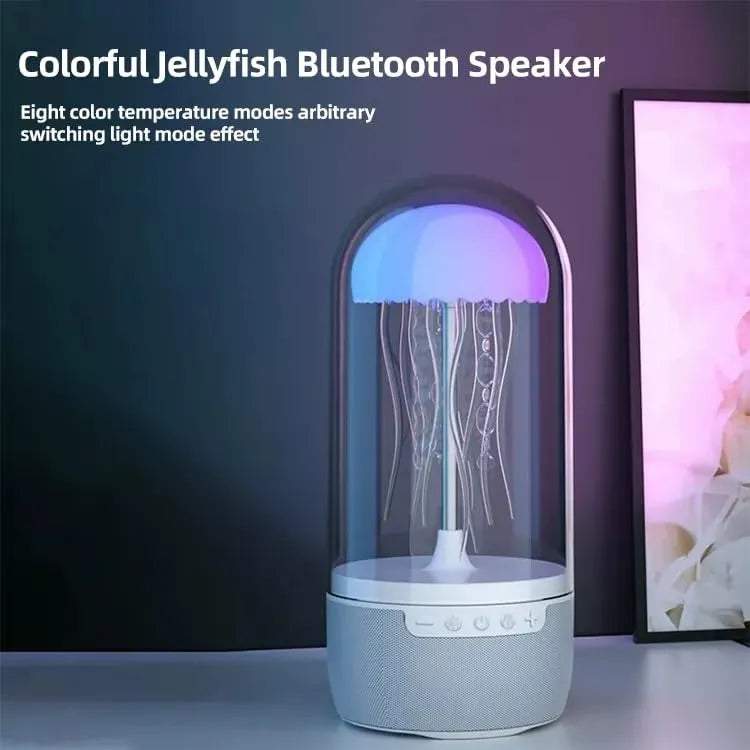 Jellyfish Bluetooth Speaker – LED Water Lamp with Built-In Sound System | 360° Color Show Audio Device for Parties, Bedroom & Mood Lighting