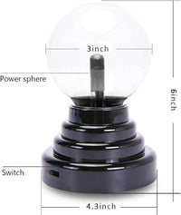 Electric Plasma Ball Lamp – Touch & Sound Activated Lightning Sphere | Fun Science Party Light for Room Decor, Gaming Setup & Gifts