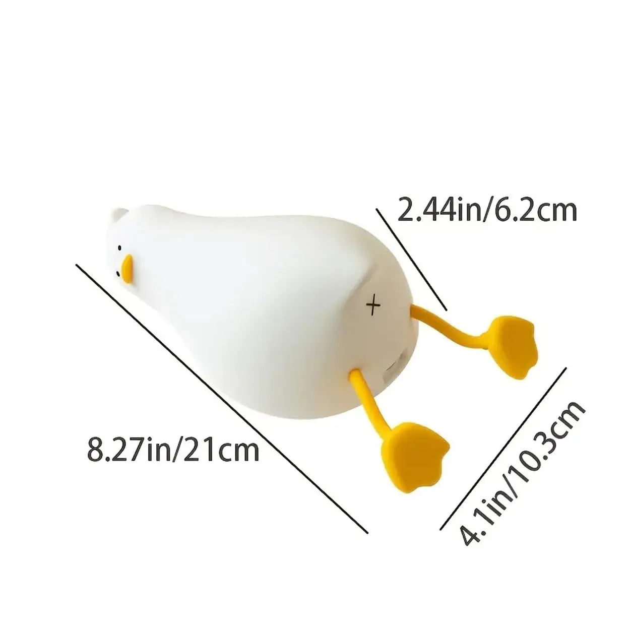 Kawaii Duck Night Light – Mobile Holder Rechargeable Silicone Lamp for Gifting & Decor