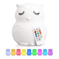 Owl Silicone Lamp – Color Changing Night Light for Kids & Bedroom