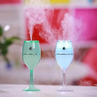 Wine Bottle Humidifier – USB Mini Cool Mist Diffuser with LED Light | Portable Aroma Air Purifier for Desk, Bedroom & Gifting
