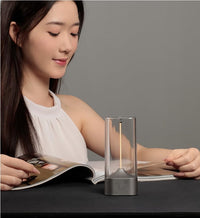 Magnetic Night Light Creative Gift Bedroom Atmosphere 1 Mini Touch Desk Lamp USB Charging Gray