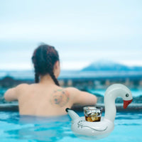 Inflatable Floating Swan Drink Holder Swimming Pool Float Coaster Cup Holder - Kalesh Monk