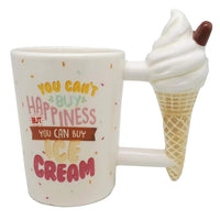 3D Ceramic Valentine Gift Item Ice Cream Cone Vanilla Softy Mug Tea Coffee Mug 350 ml