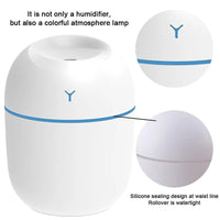 Egg-Shaped Humidifier – Cool Mist Air Diffuser with LED Light | USB Portable Mini Aroma Humidifier for Bedroom, Desk & Home Decor