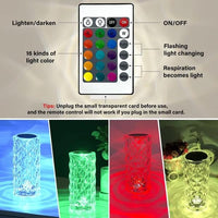 Crystal Rose Lamp with Remote – 16 Color LED Light | Luxury Ambient Mood Lighting for Bedroom, Living Room & Gifting - Kalesh Monk